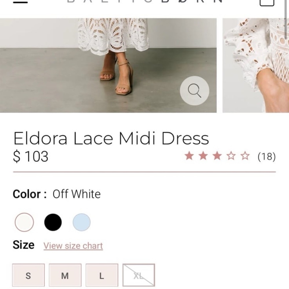Baltic Born Cream Midi Sundress for Brides